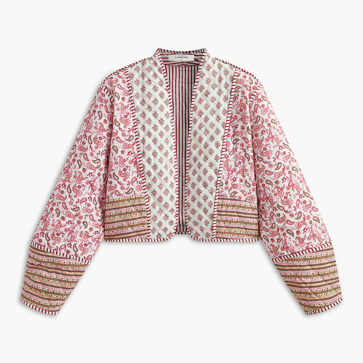 Çiçek Desenli Çift Taraflı Kış Palto