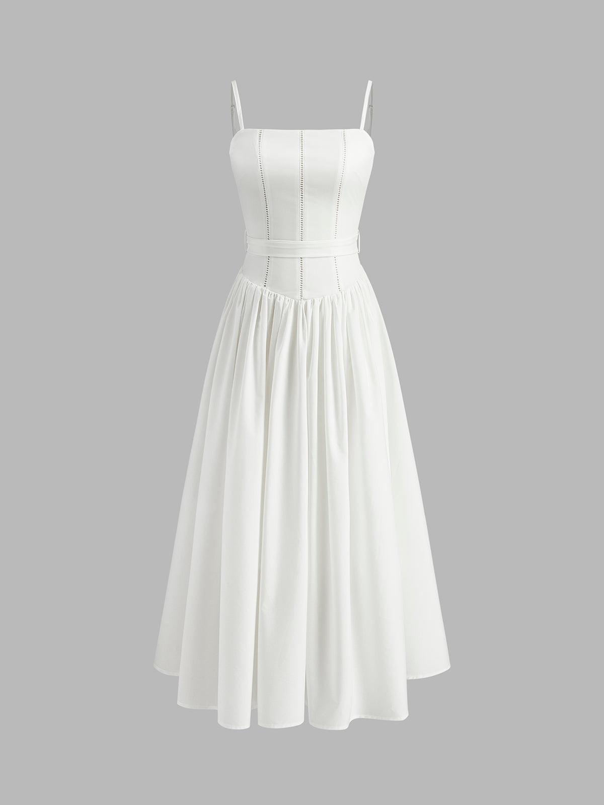 Olyssa Korseli Askılı Midi Elbise