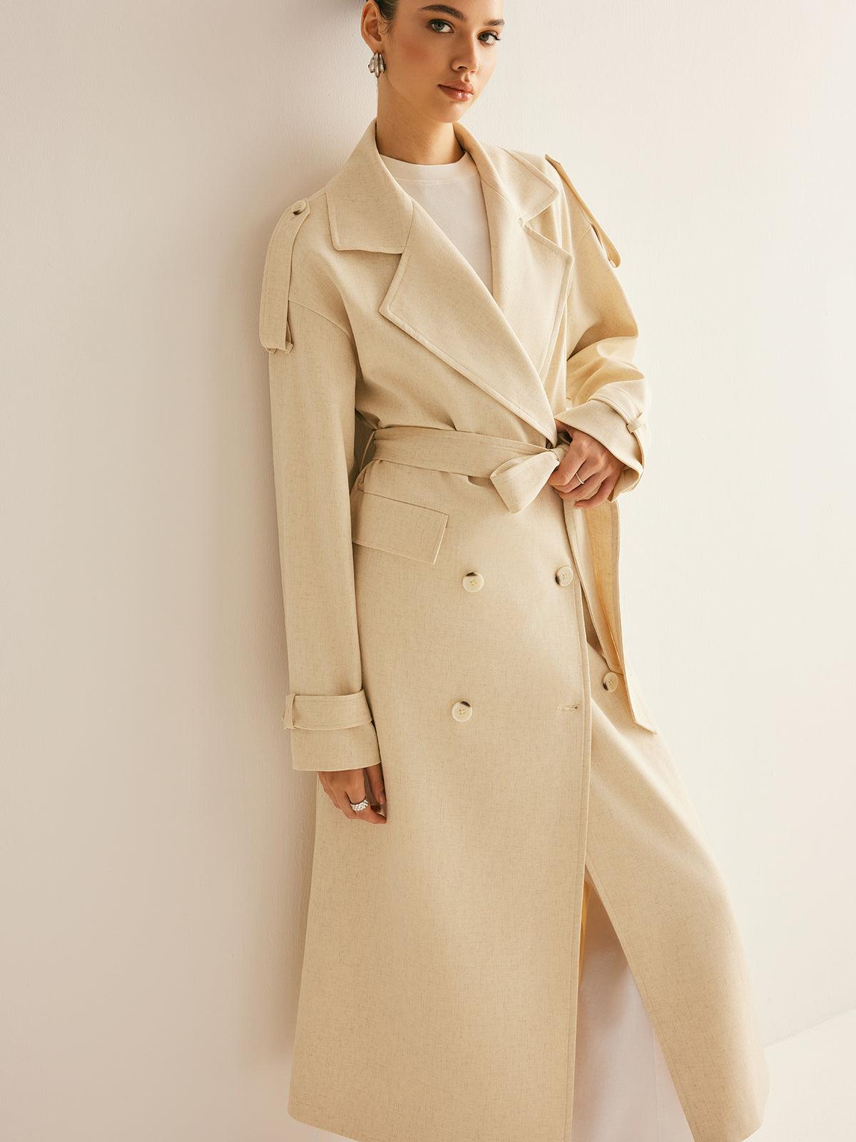 Pure Elegance Uzun Trençkot