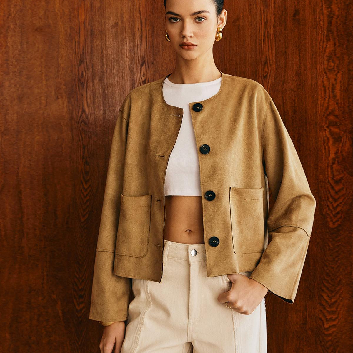 Rustic Charm Süet Ceket