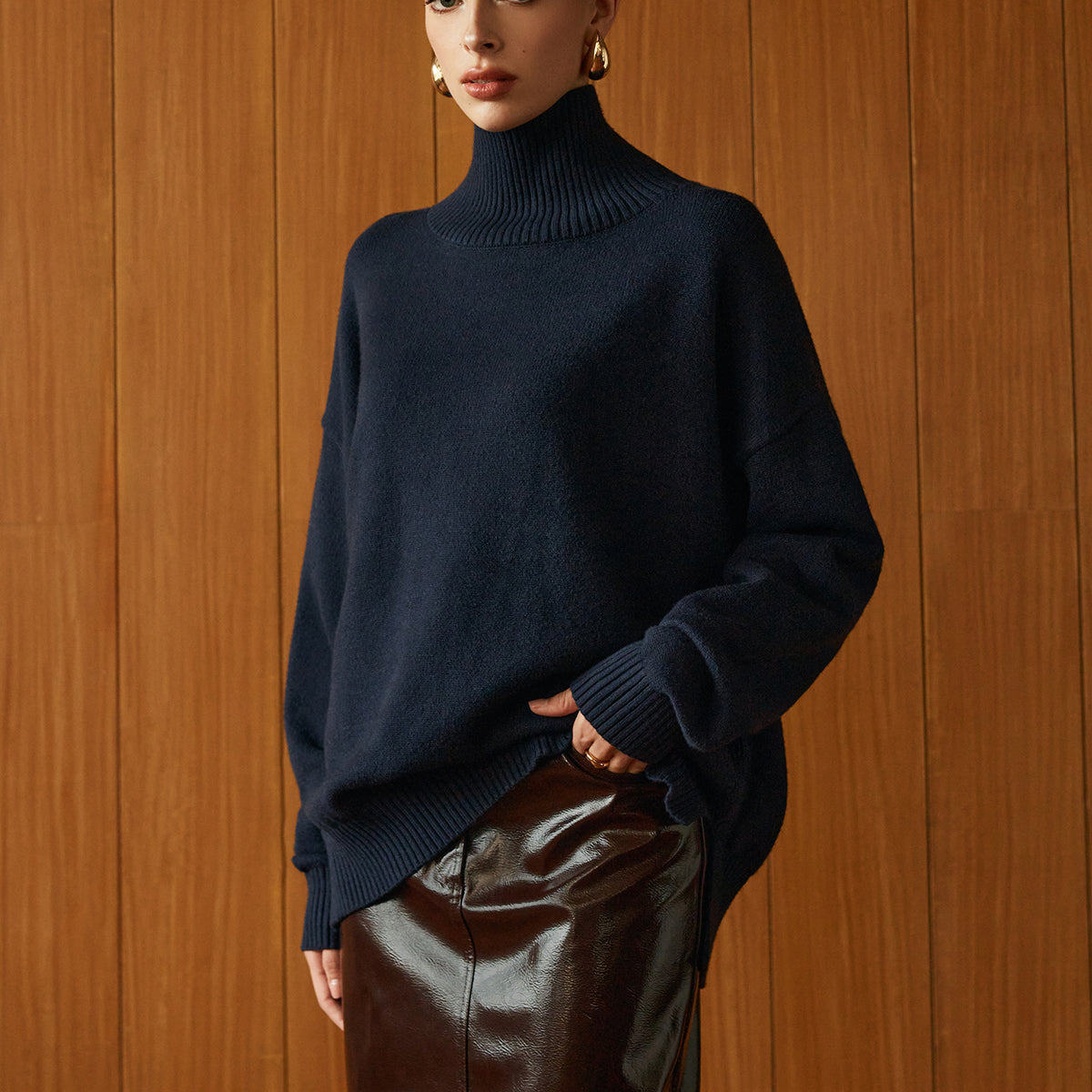 Çok Yönlü Düz Balıkçı Yaka Kazak