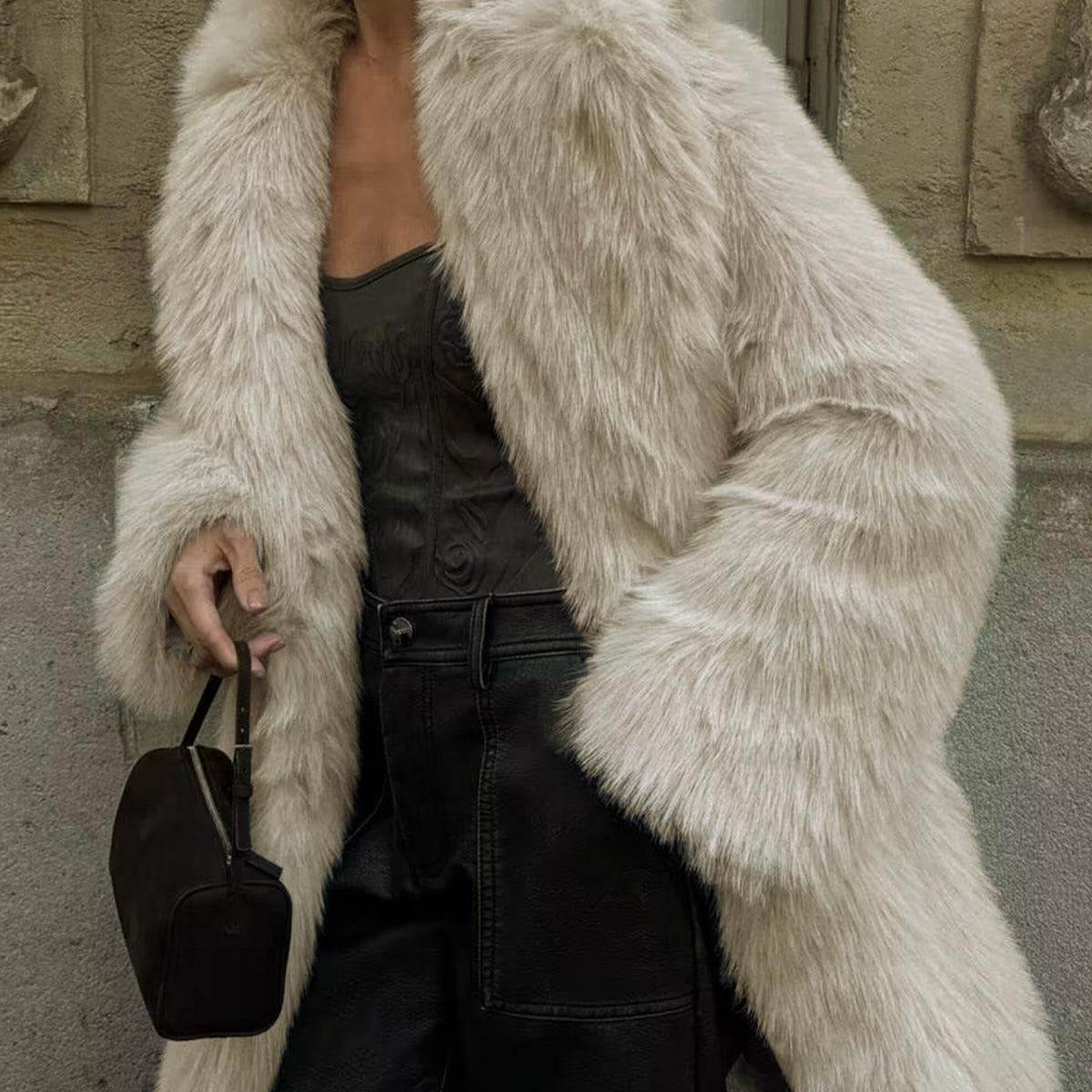 Stil Uzun Faux Kürk