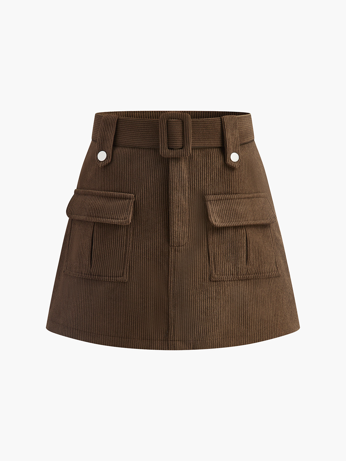 Kadife Cepli Kuşaklı Skort