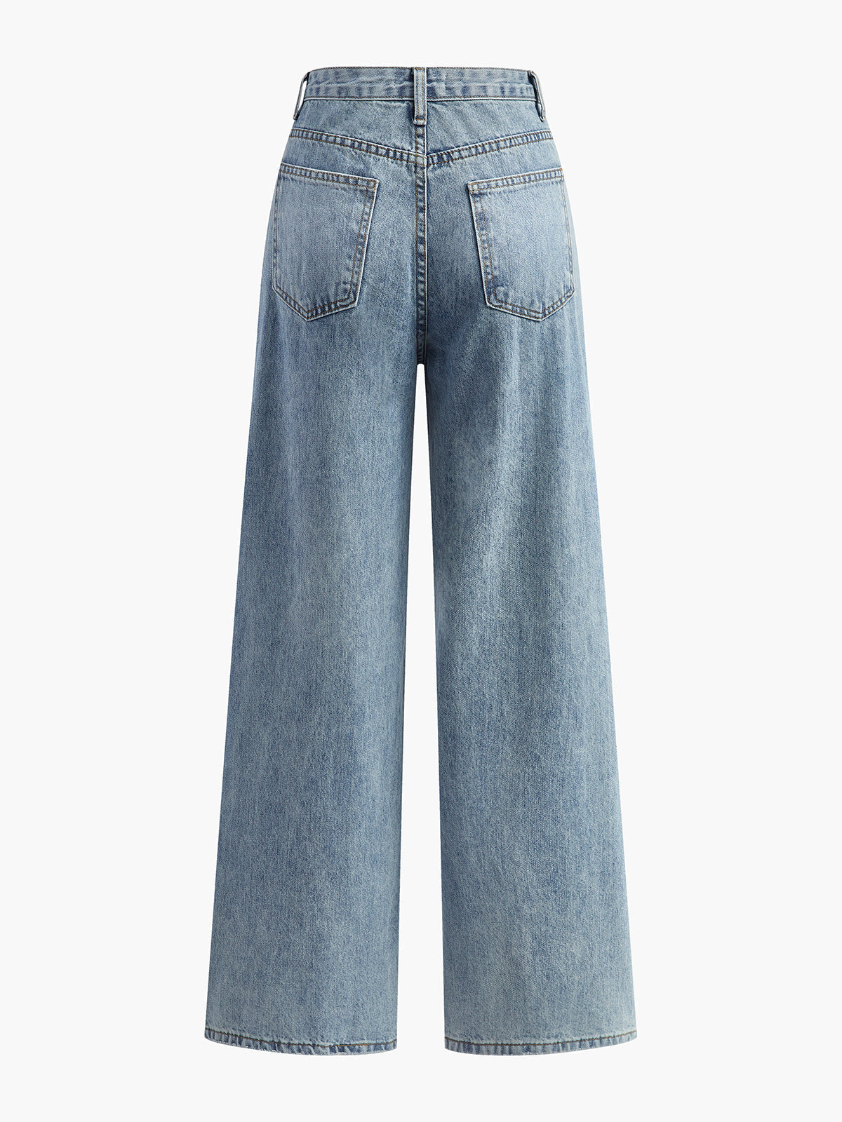 Şık Asimetrik Bel Wide-Leg Jeanler ile Modaya Uygun Bir Görünüm
