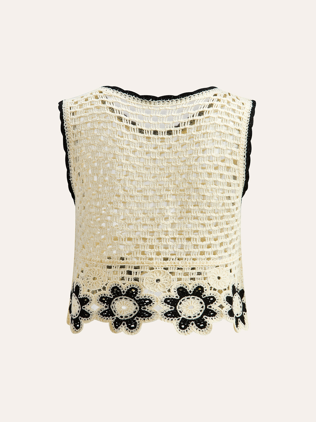 Kroşe Çiçekli Üst ve Pantolon Takımı