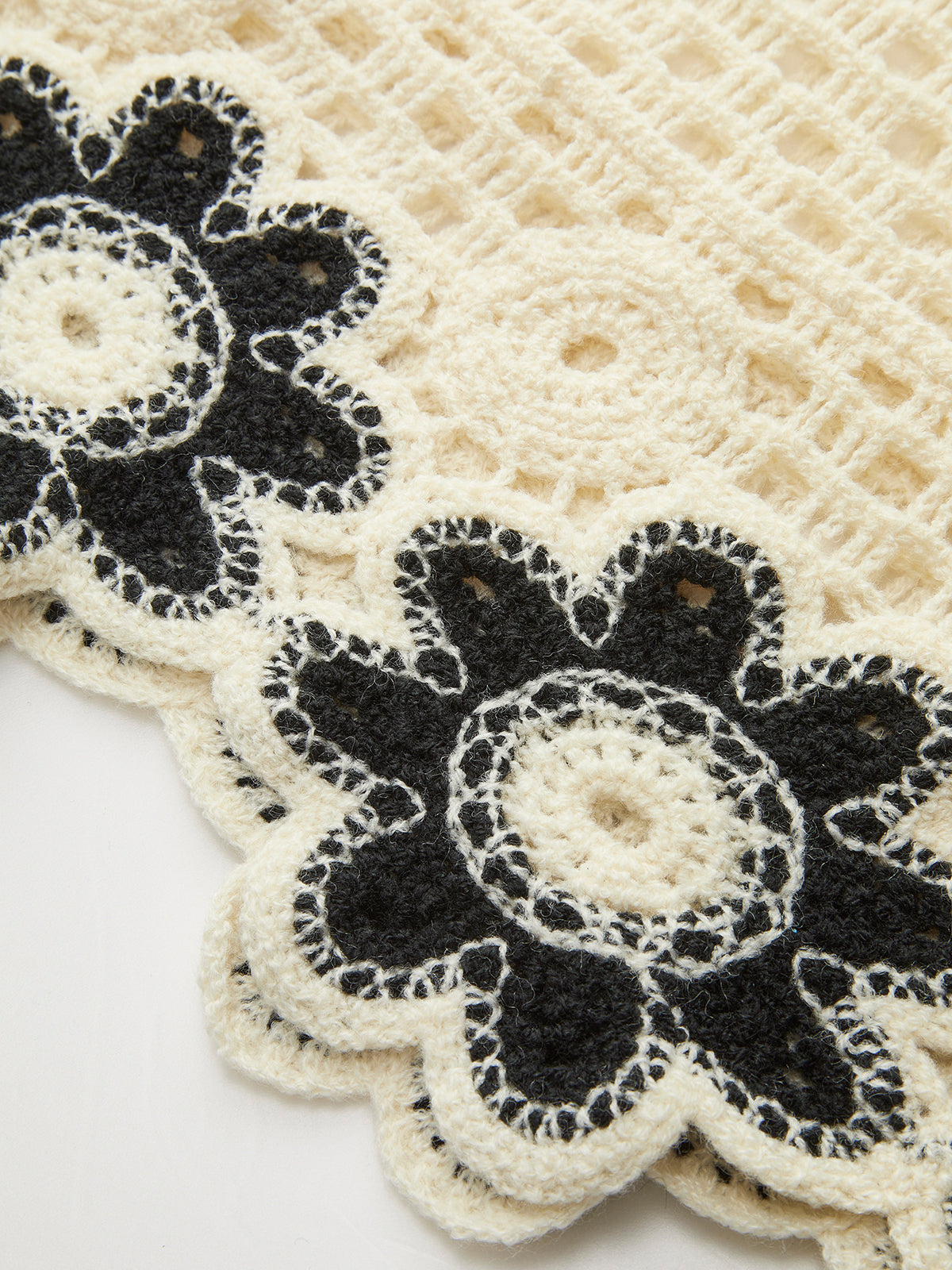 Kroşe Çiçekli Üst ve Pantolon Takımı