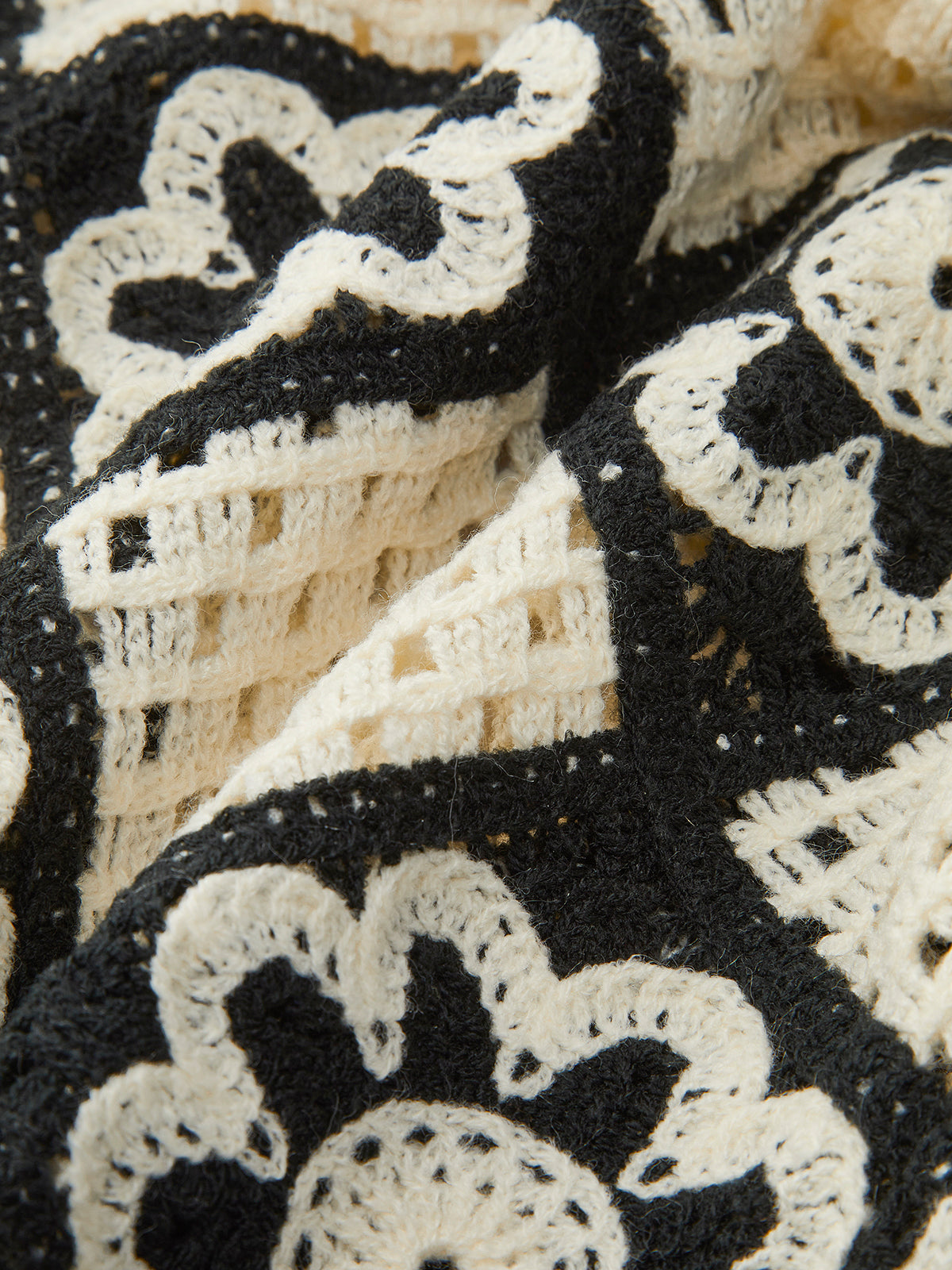 Kroşe Çiçekli Üst ve Pantolon Takımı