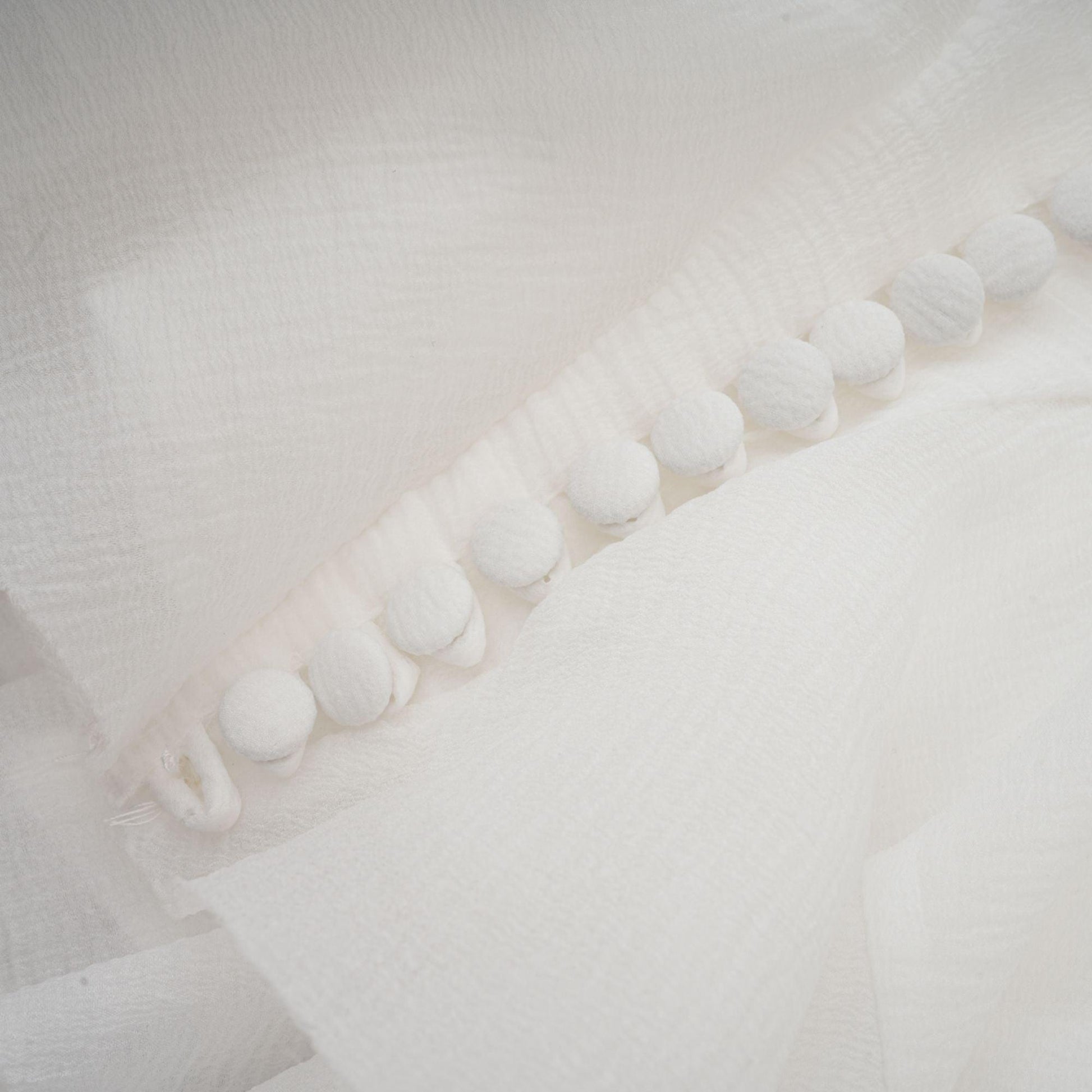 Olyssa Aurora Fırfır Detaylı Beyaz Mini Elbise