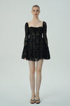Olyssa Dantel Çan Kollu Mini Elbise