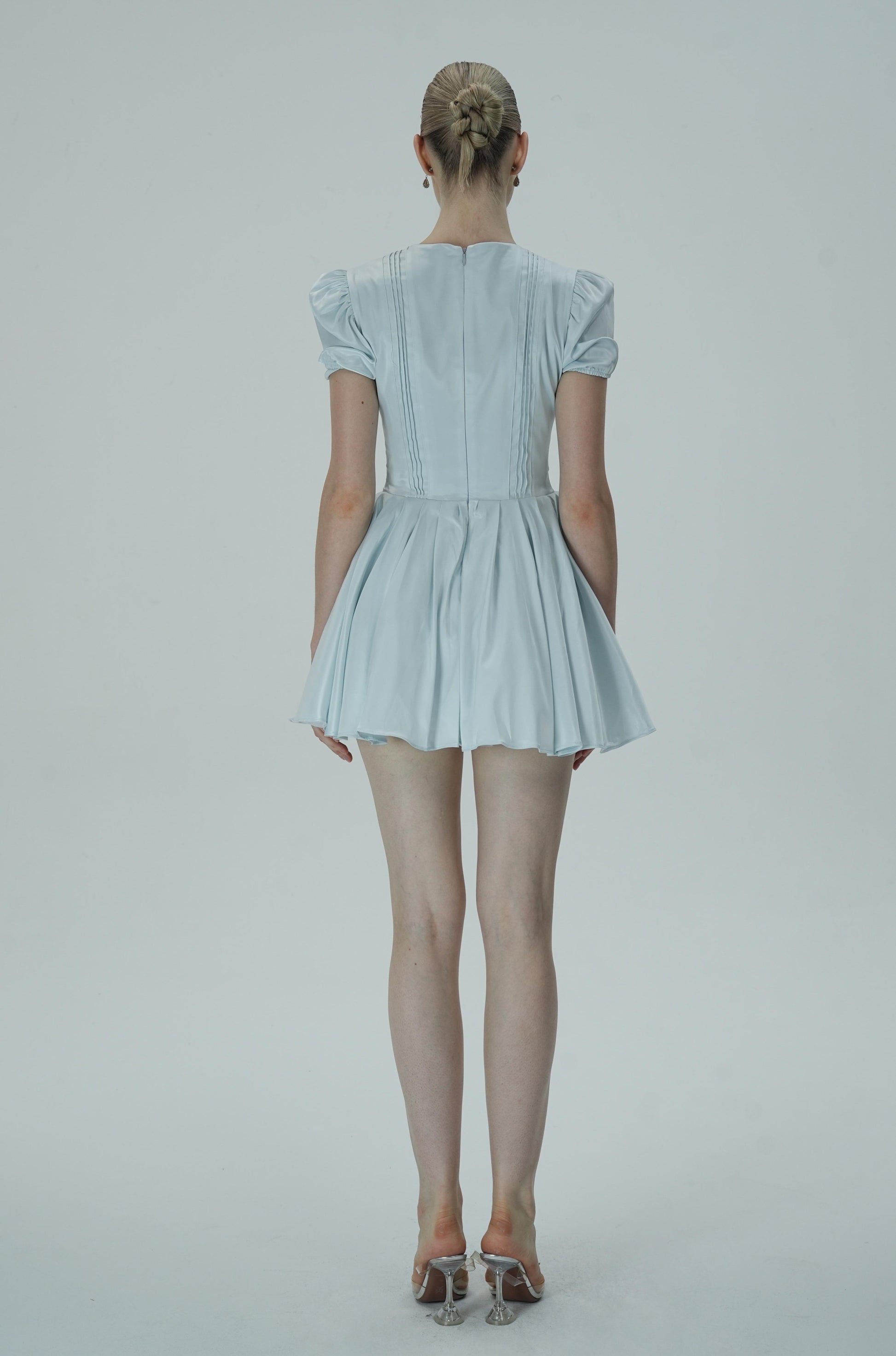 Olyssa Şık Puf Kollu Mini Elbise