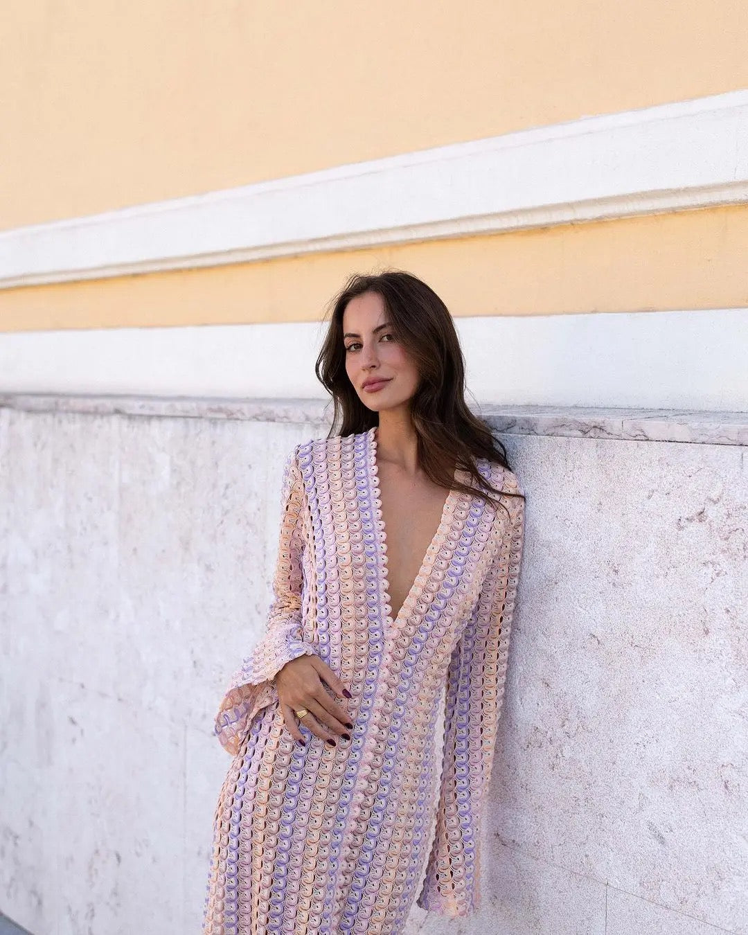 Olyssa Emma V Yaka Elbise