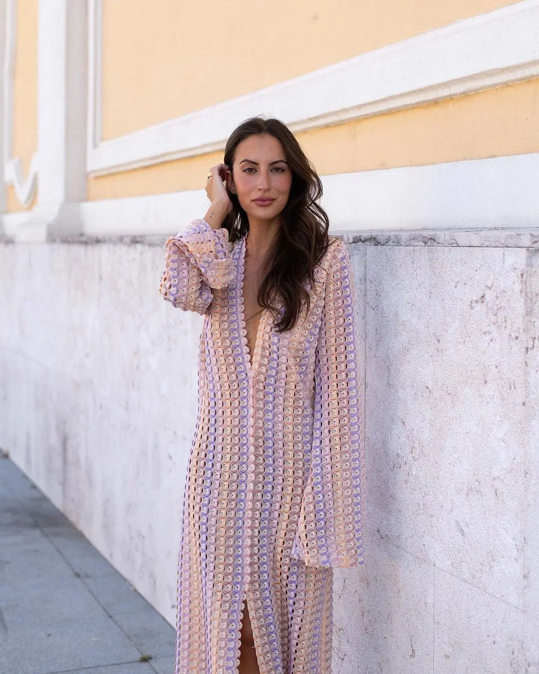 Olyssa Emma V Yaka Elbise