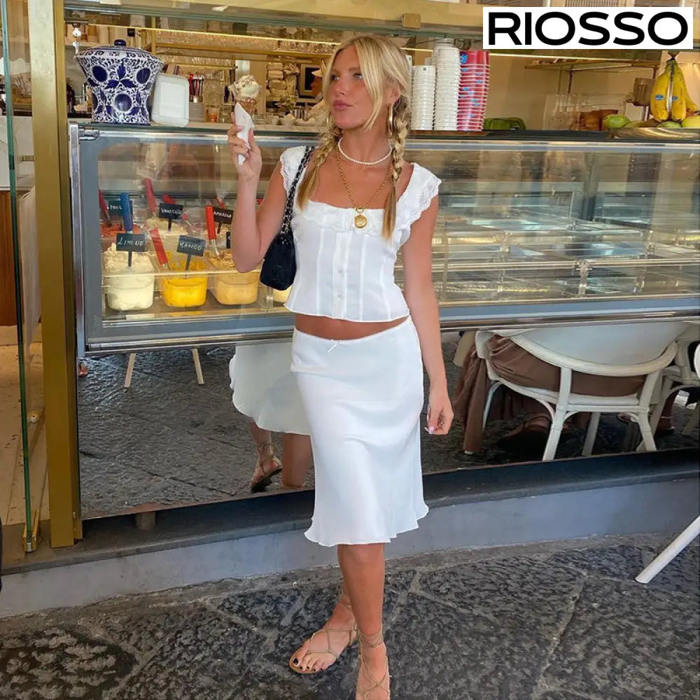 Louise Saten Midi Etek Takımı