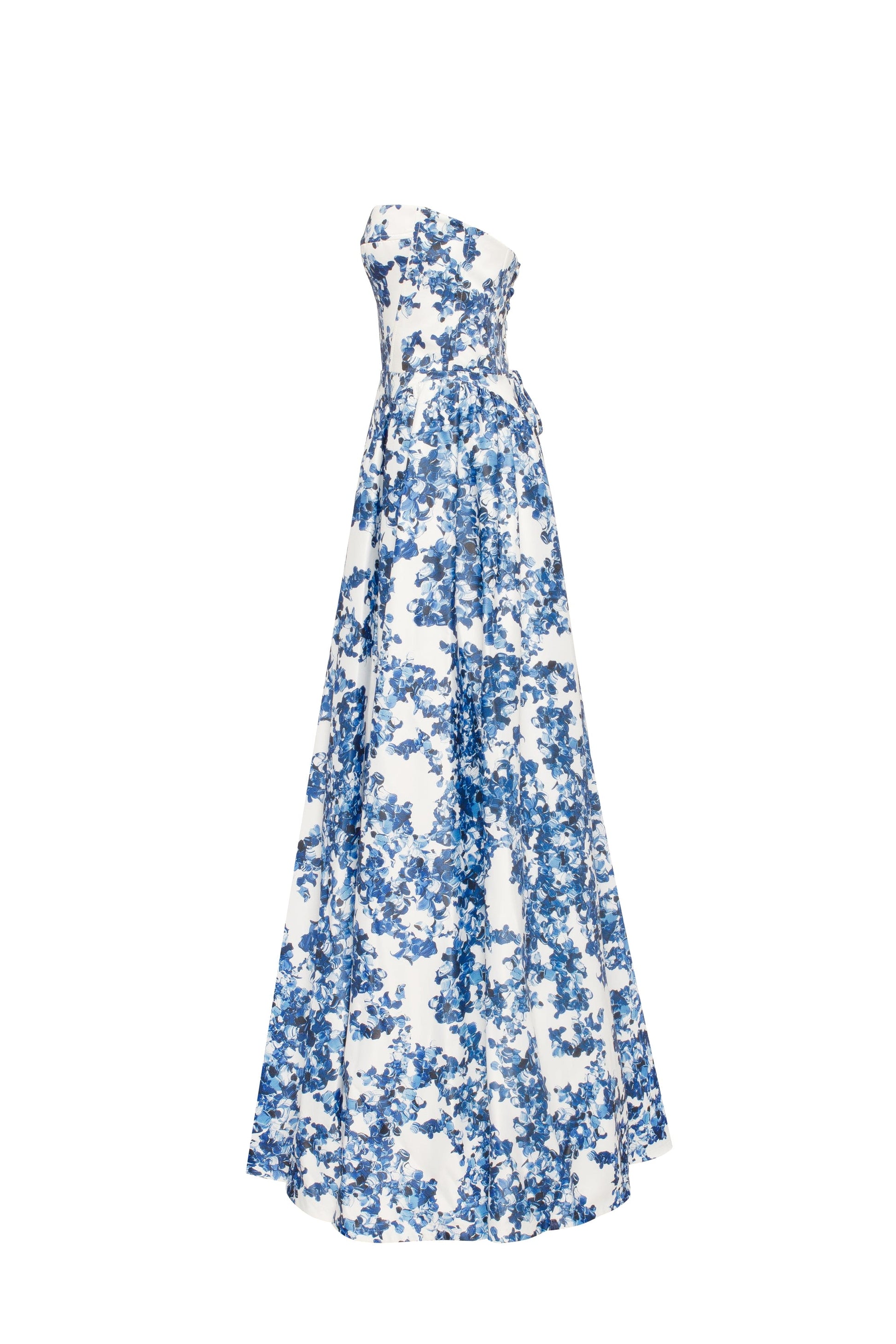Olyssa Flora Blossom Strapless Maxi Elbise