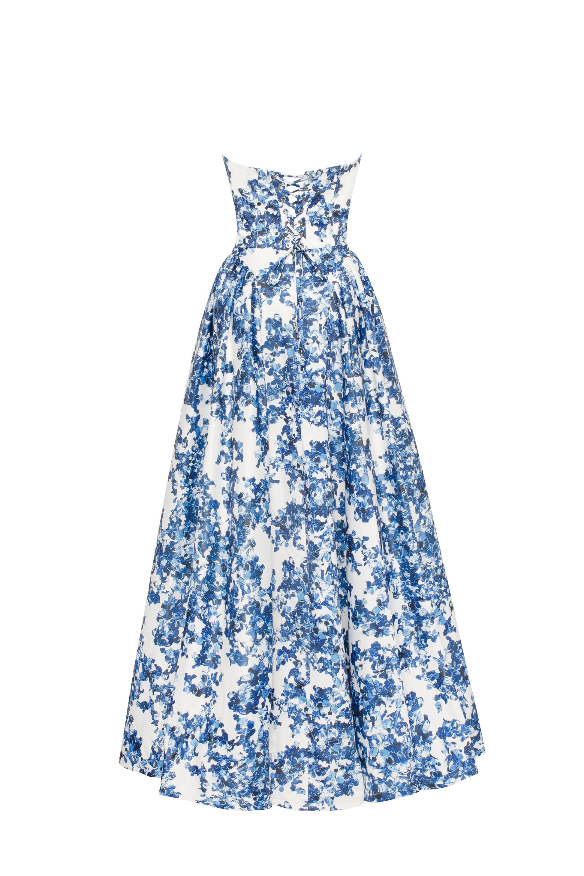 Olyssa Flora Blossom Strapless Maxi Elbise