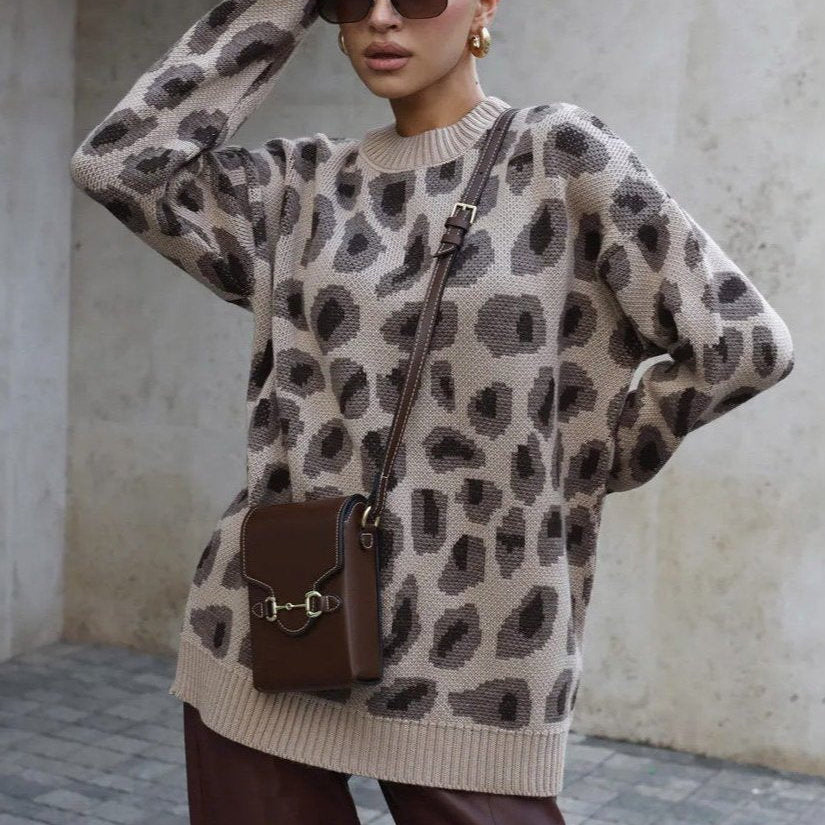 Harmony Leopar Desenli Oversize Kazak