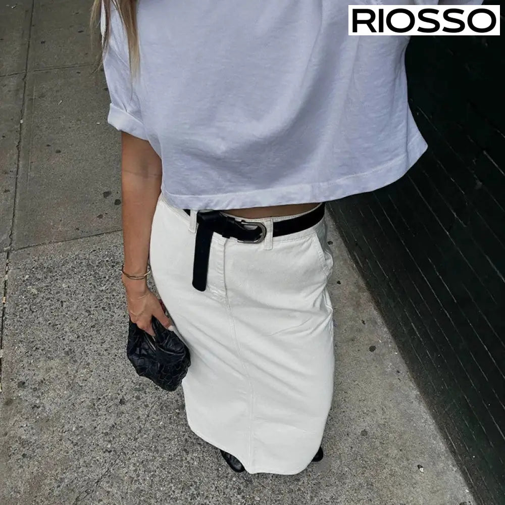 Destin Yırtmaçlı Maksi Etek