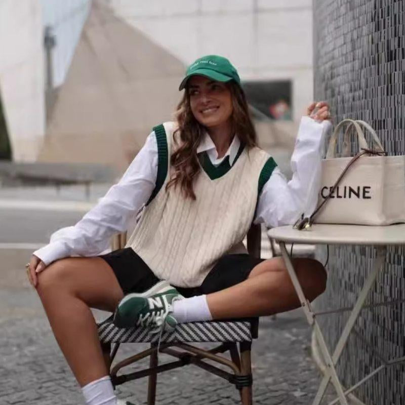 Kablo Örgü Yelek Kazak