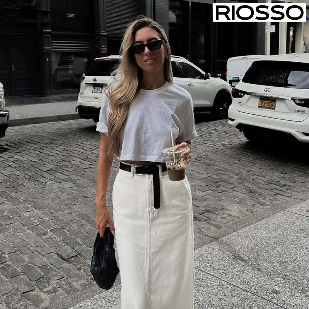 Destin Yırtmaçlı Maksi Etek