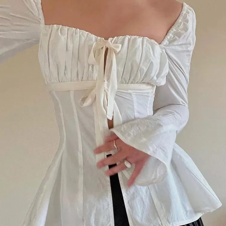 Fransız Model Bağlamalı Bluz