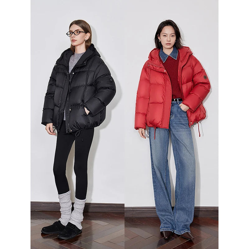 Oversize Dolgulu Şişme Mont