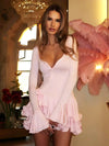 Olyssa Mimi Ruffle Mini Elbise