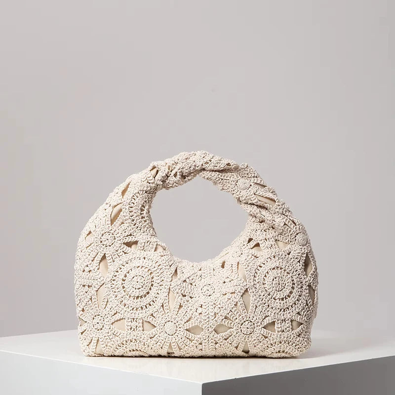 Boho Dantel Örgü Omuz Çantası