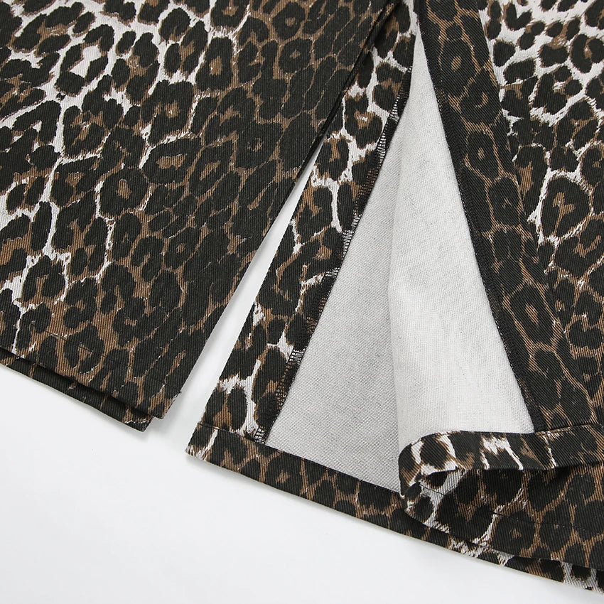 Leopar Baskı Maxi Etek