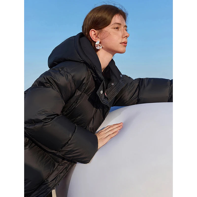 Oversize Dolgulu Şişme Mont