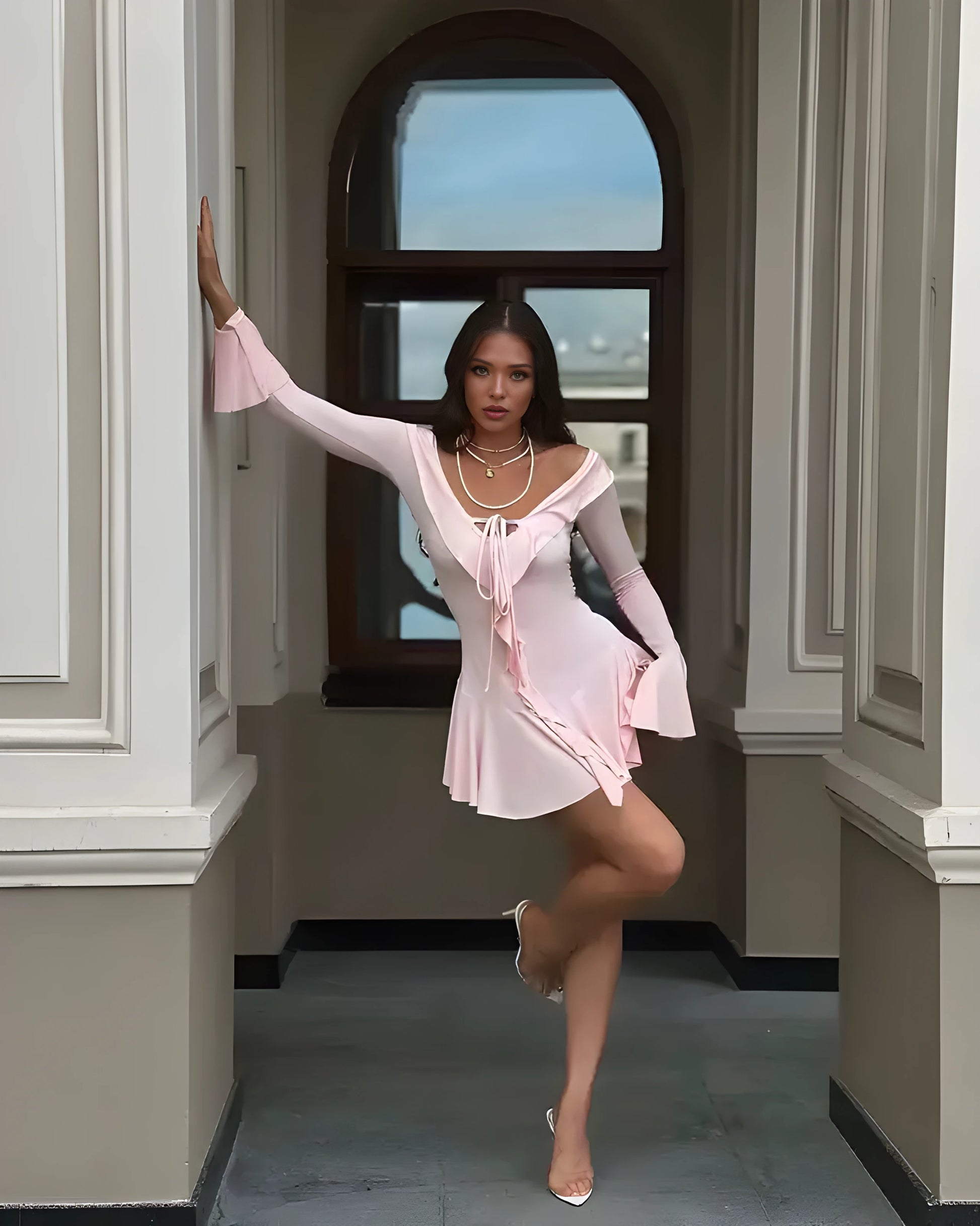 Olyssa Lumi Ruffle Elbise