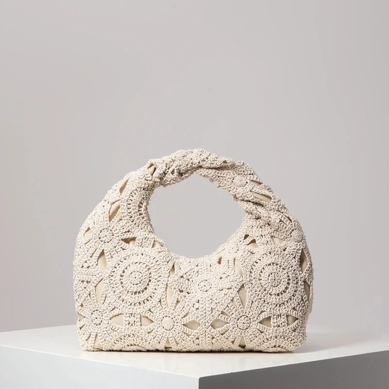 Boho Dantel Örgü Omuz Çantası