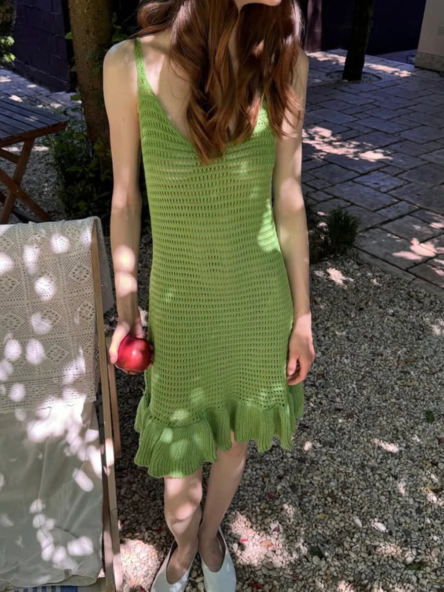 Olyssa Örgü Mini Triko Elbise