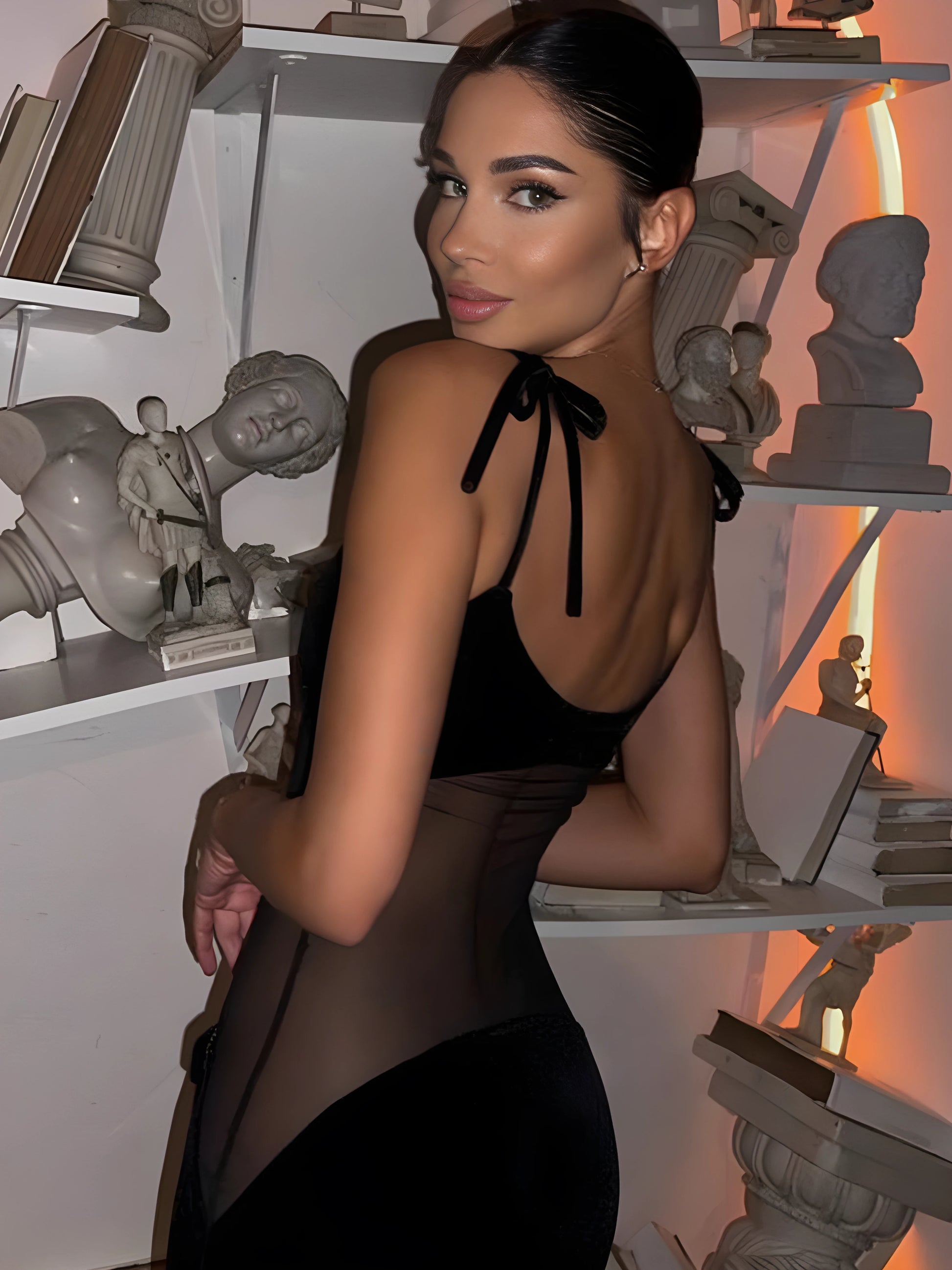 Olyssa Velour Éclipse Elbise