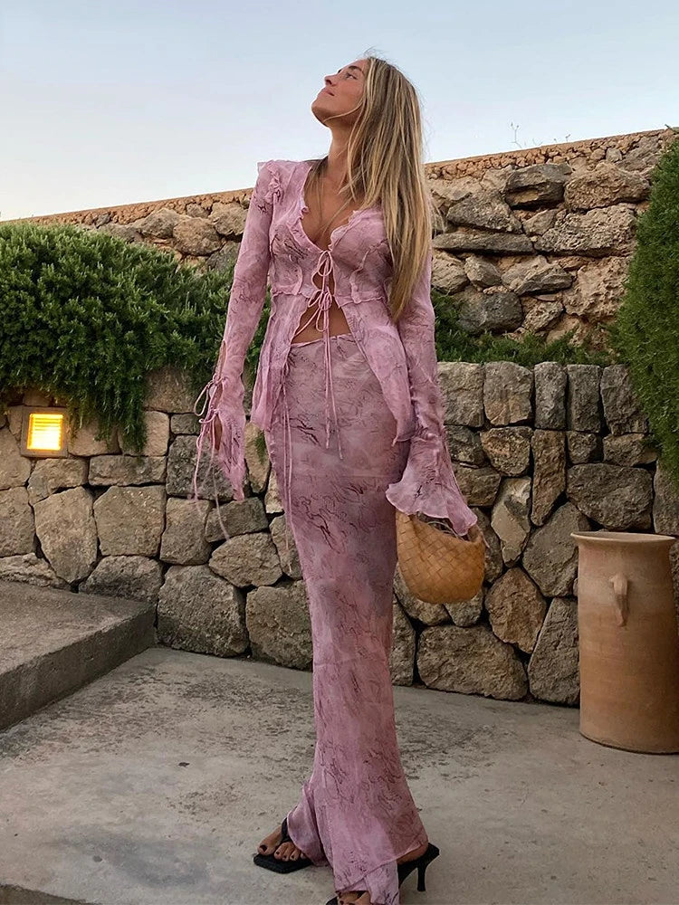 Olyssa Gece Bahçesi - Dantel Takım