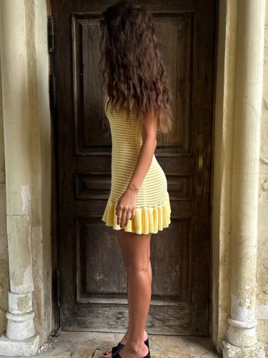 Olyssa Örgü Mini Triko Elbise