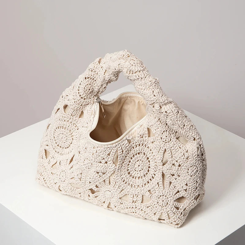 Boho Dantel Örgü Omuz Çantası