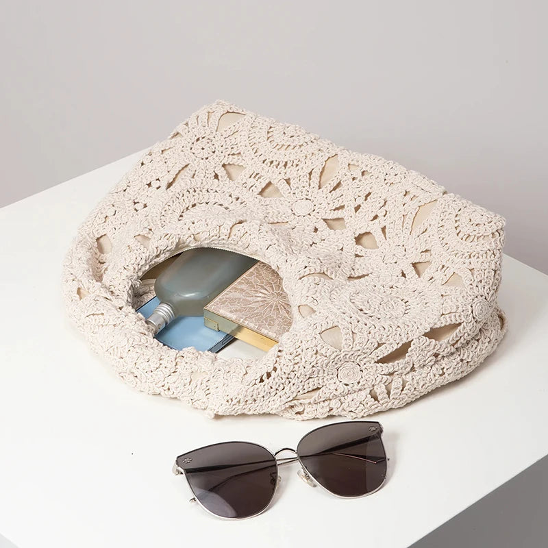 Boho Dantel Örgü Omuz Çantası