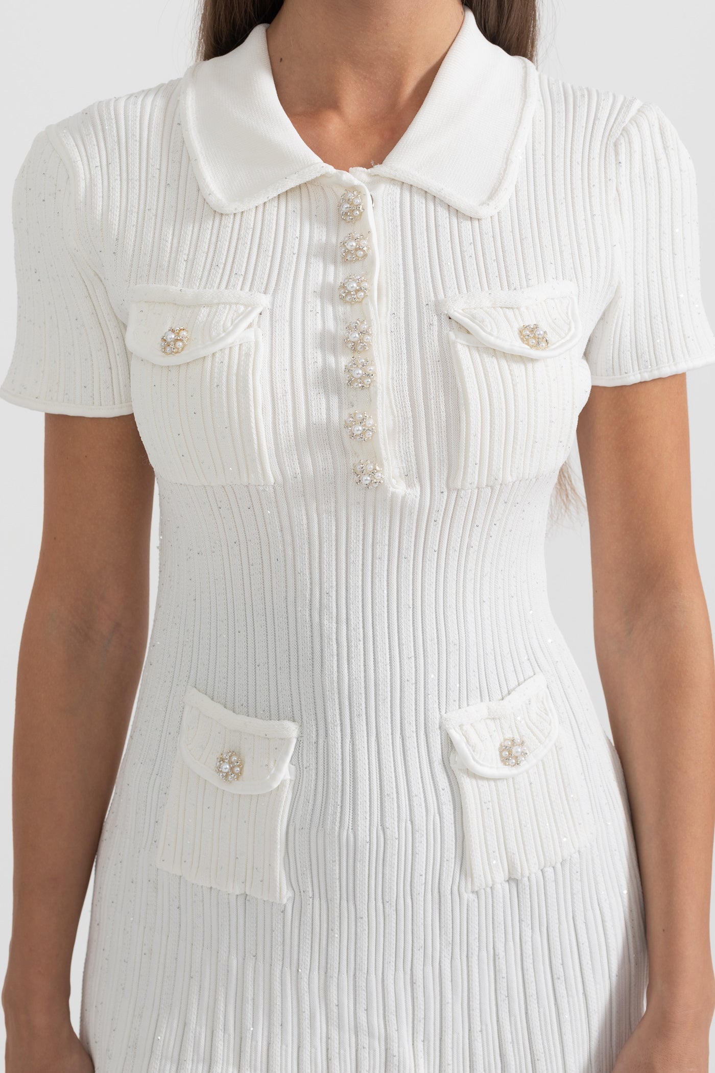 Olyssa Kısa Kollu Elmas Elbise