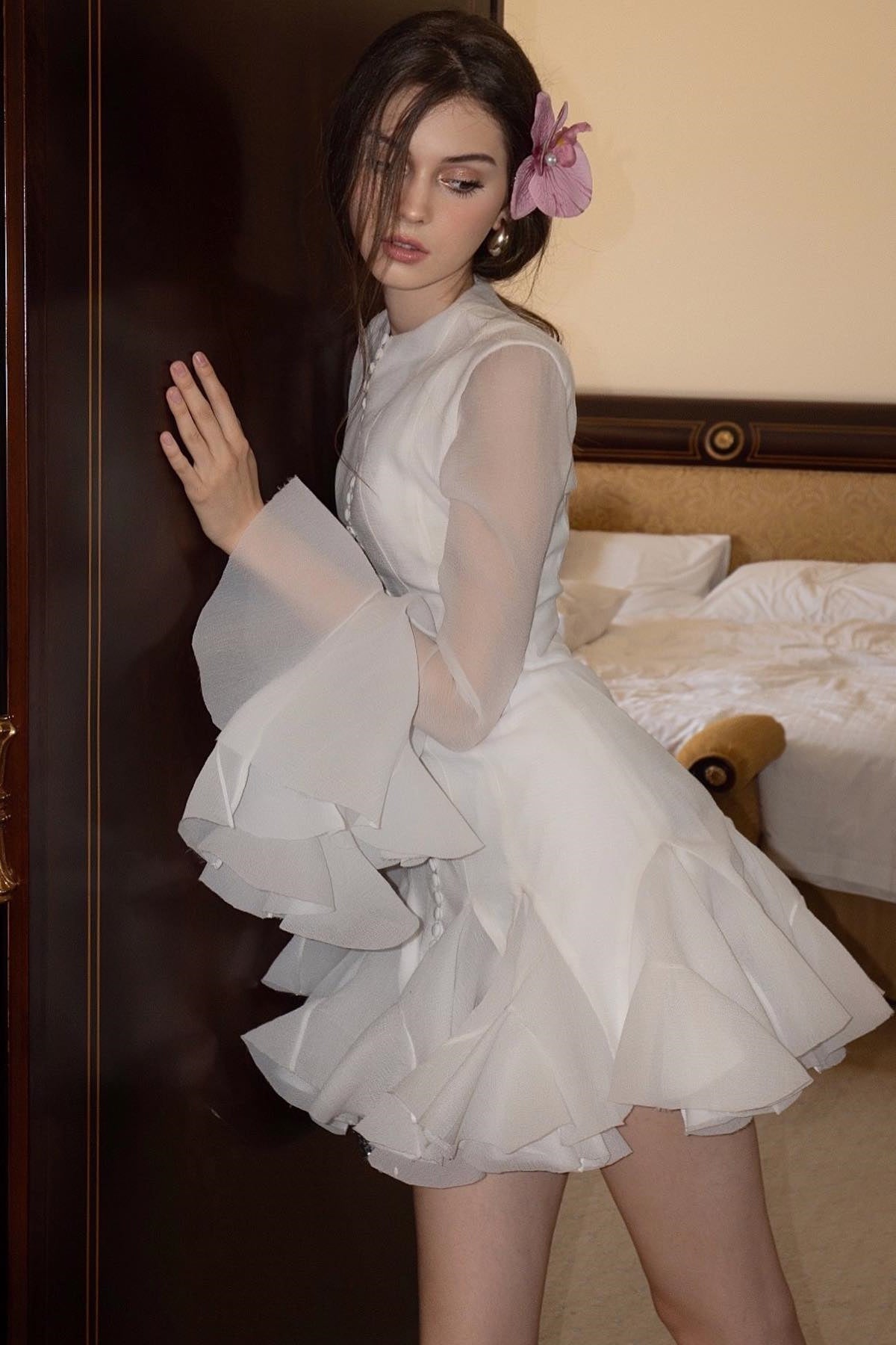 Olyssa Leila Flare Mini Elbise