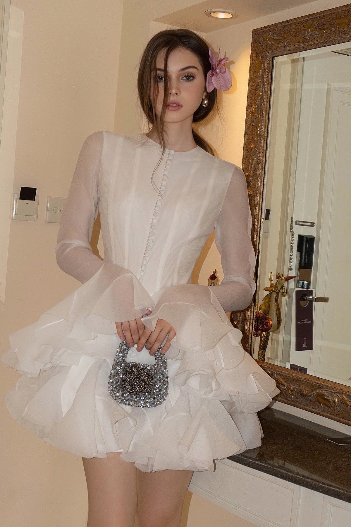 Olyssa Leila Flare Mini Elbise