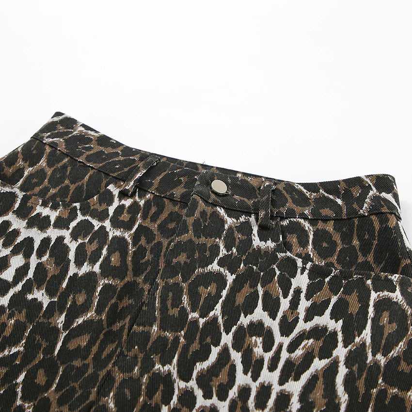 Leopar Baskı Maxi Etek