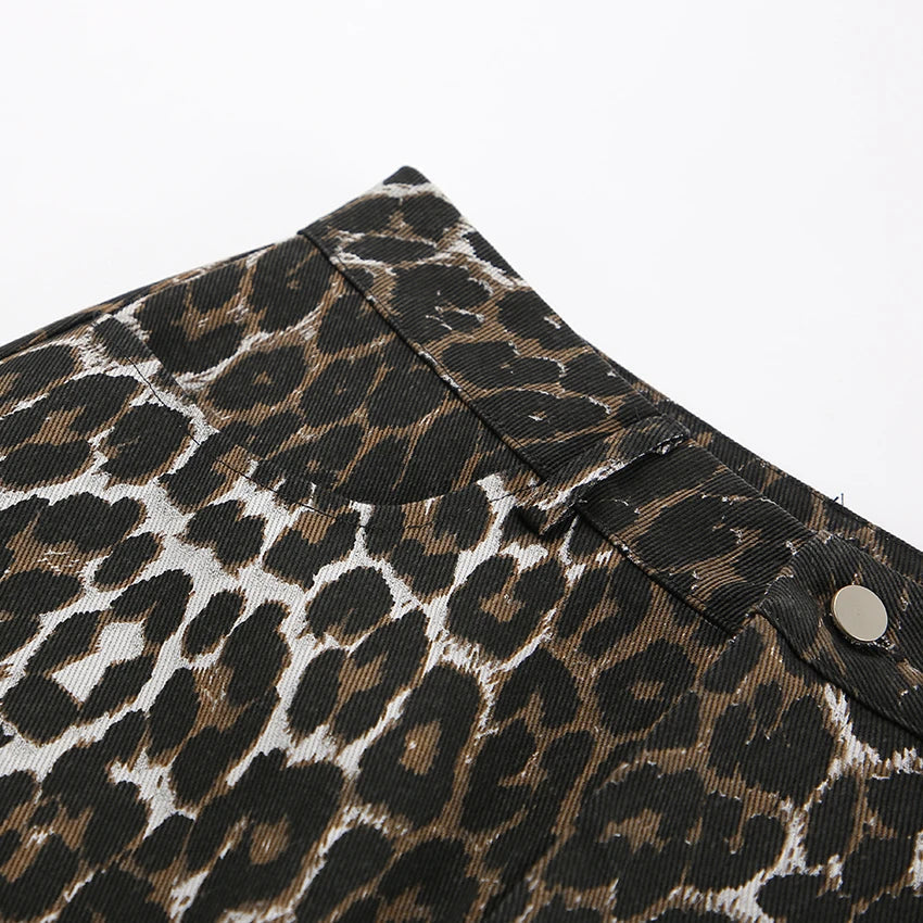 Leopar Baskı Maxi Etek