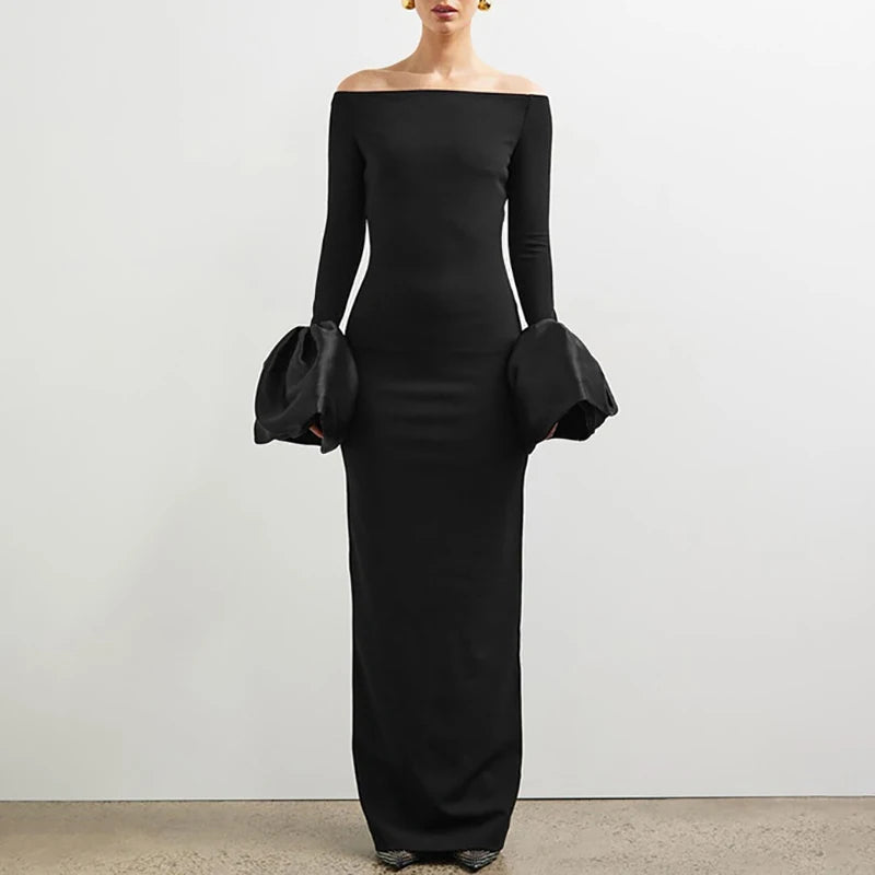 Saten Panel Jersey Yarım Elbise