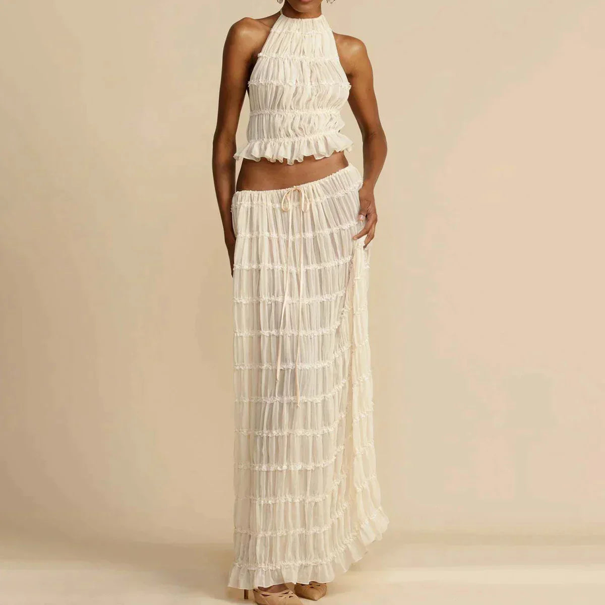 Olyssa Écru Breeze İki Parça Set