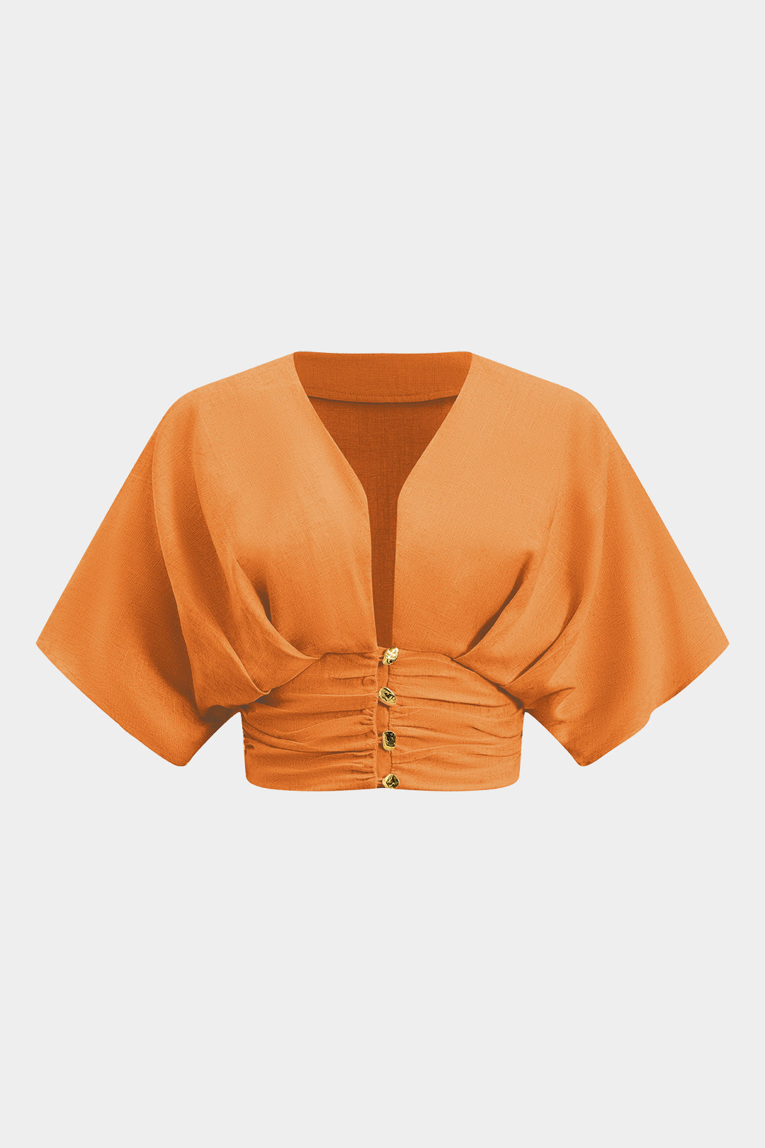 Keten Metalik Kısa Kollu Gömlek