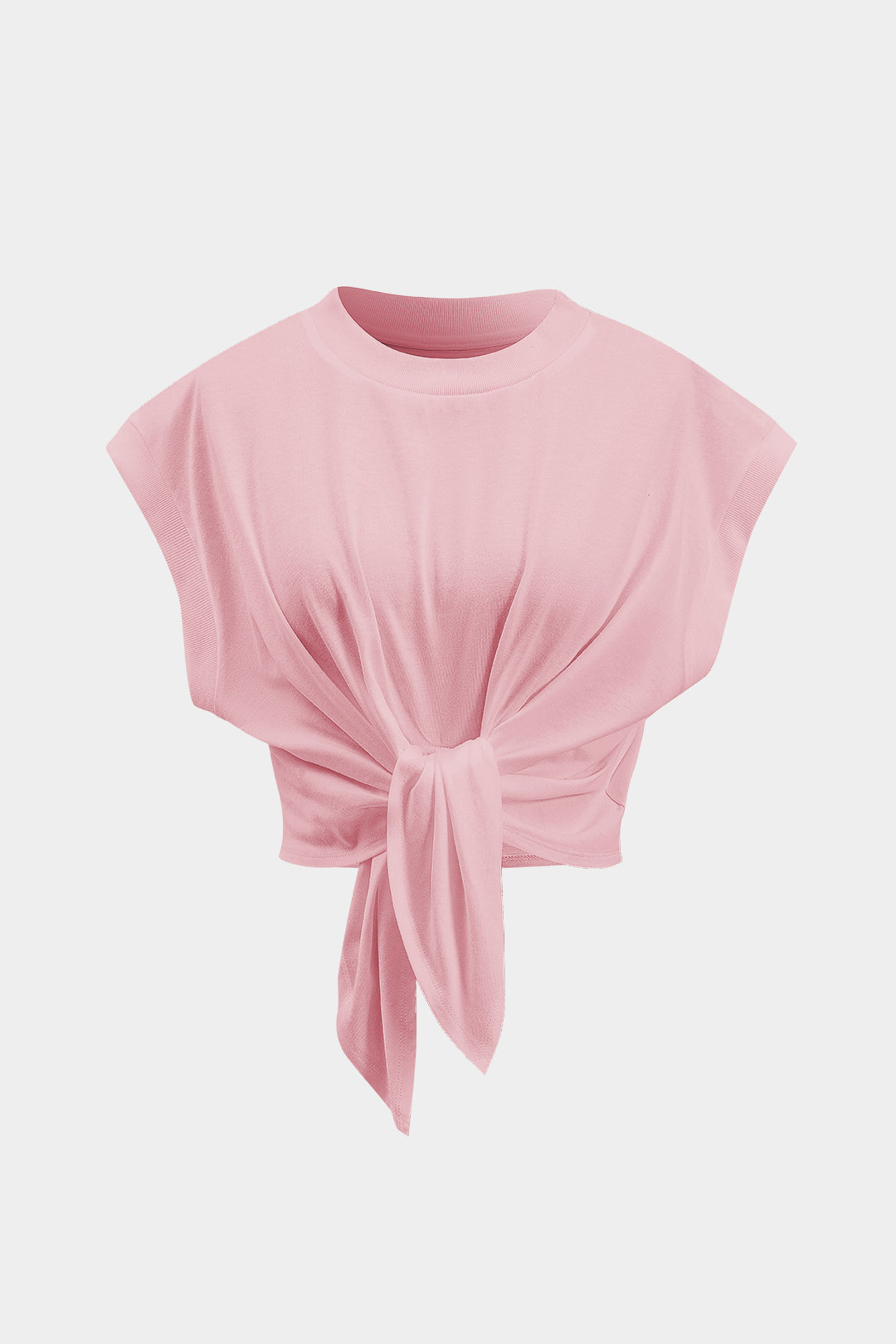 Kabarık Bağlama Detaylı T-Shirt