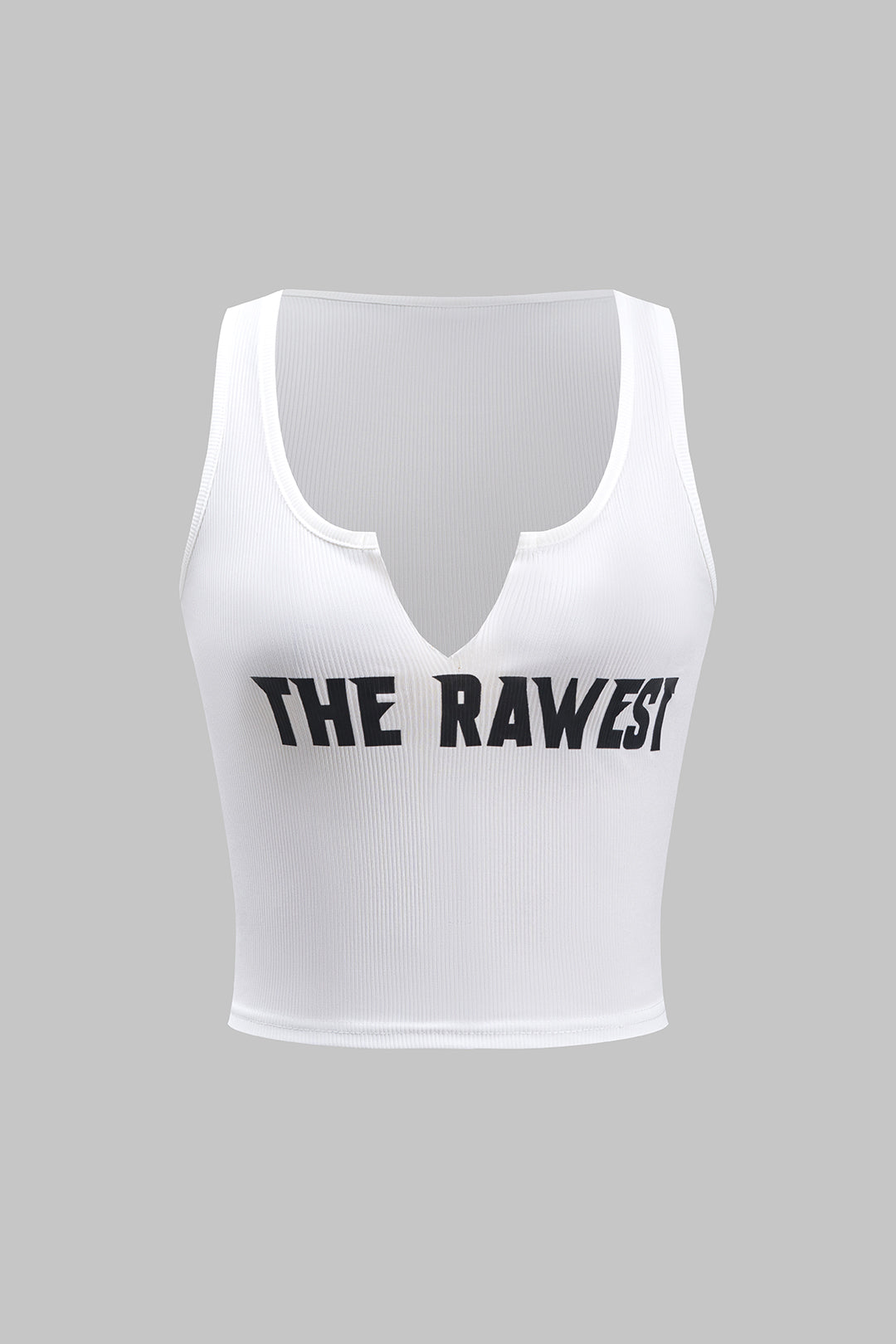 Yazı Baskılı Dokulu Askılı Bluz