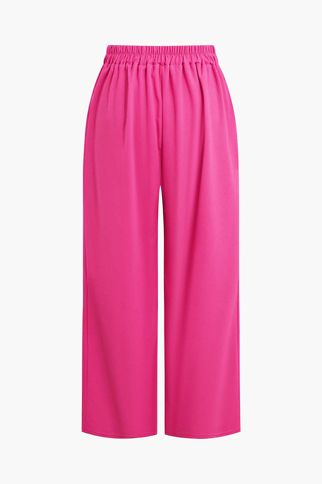 Basic Düz Kolsuz Bluz ve Düz Paça Pantolon Takımı