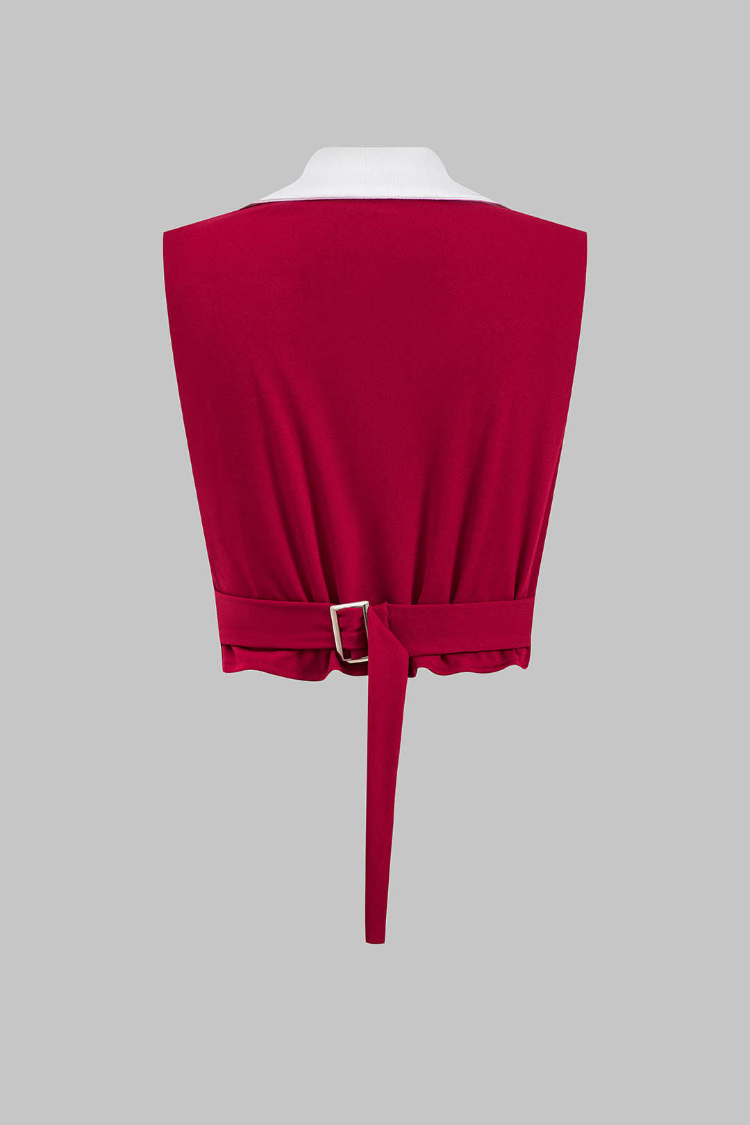 Patchwork Düğme Bağlama Sıfır Kol Bluz Ve Fermuarlı Cepli Pantolon Seti