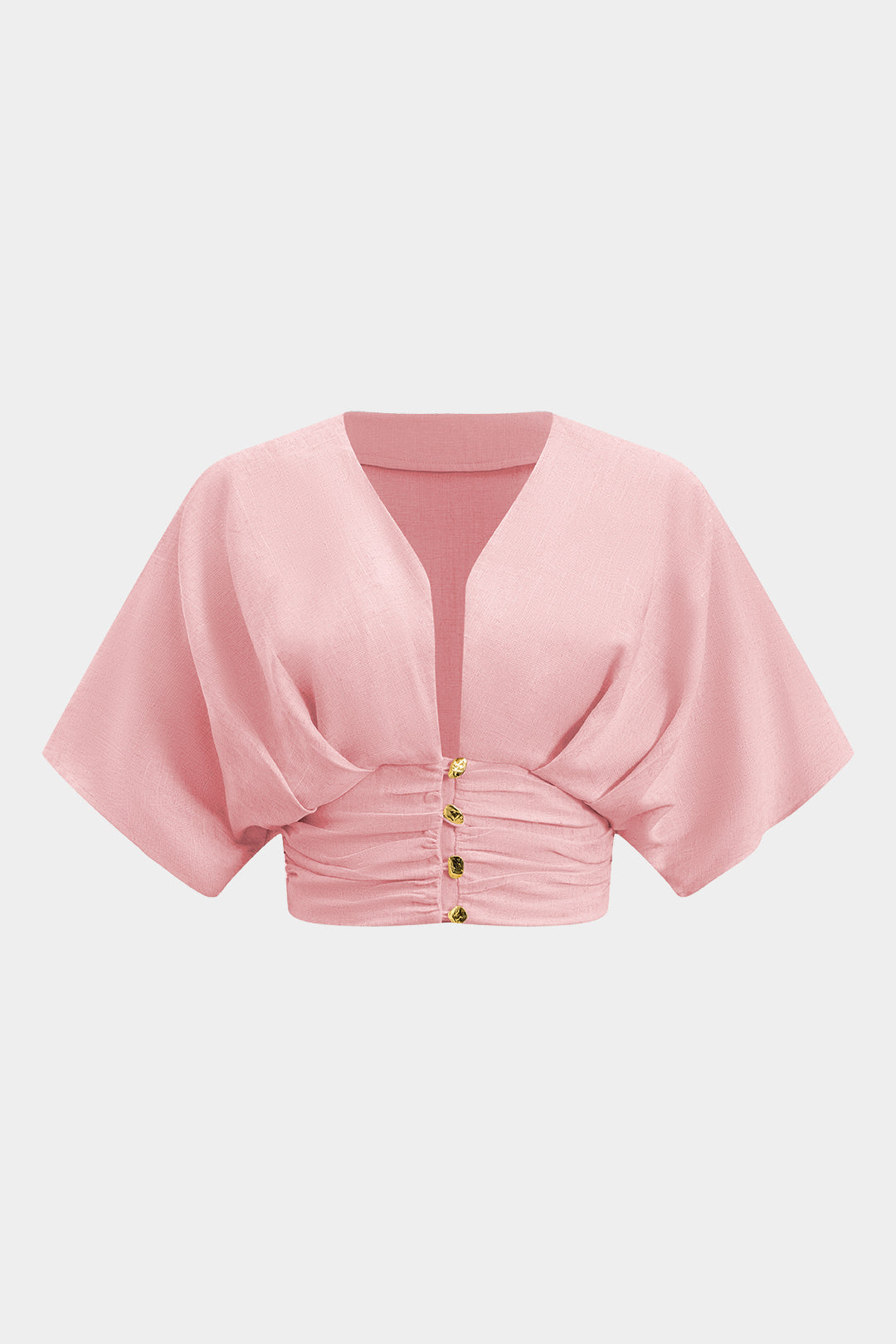 Keten Metalik Kısa Kollu Gömlek